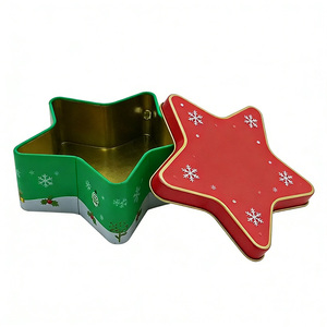 Boîtes à chocolat en forme d'étoile en fer blanc recyclables de qualité supérieure Conteneurs en métal gaufré Stockage de jouets alimentaires - Product Image 4