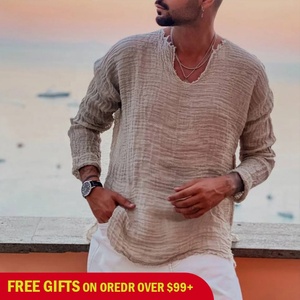 Productos Populares, Camiseta Blanca de Algodón 100 % de 210 g/m² para Hombre, Camiseta Blanca con Logotipo Personalizado de Fábrica al por Mayor, Camiseta Sencilla de Lino para Hombre - Product Image 5