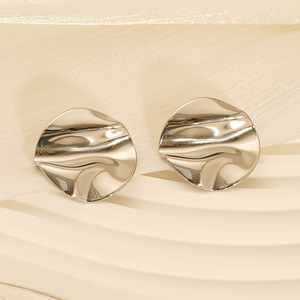 Zogxin Stainless Steel Irregular Stud Earrings Gold Silver Color Fashion Geometric Party Jewelry - Product Image 3