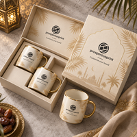 Boîte cadeau en papier carrée à double ouverture personnalisée, boîte d'emballage pour chocolats, dattes, pistaches et bonbons du Ramadan
