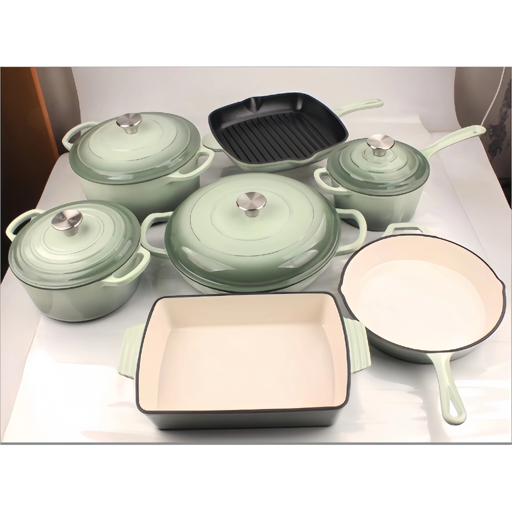 KALA Modern Design Enamel Cast Iron Cookware High Quality Metal Pans Casserole Set Gas Stove Kitchenware Manufacturer · image 2
