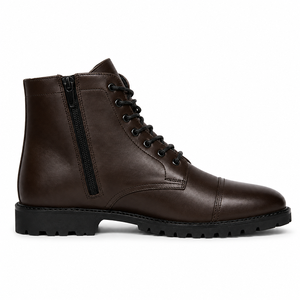 Bottes en cuir montantes de qualité export, chaussures décontractées haut de gamme pour l'extérieur, fournisseur OEM ODM, exportateur OEM ODM - Product Image 2