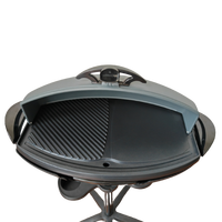 Grill électrique sans fumée de grande puissance 2200W pour l'extérieur, idéal pour les fêtes