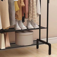 Séchoir à Linge Pliant, Support Métallique pour Manteaux, Chapeaux et Chaussures, Étagère de Rangement et Présentoir