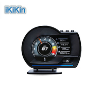 Affichage tête haute (HUD) pour voiture OBD2 GPS AP-6 avec écran LCD intelligent de 4,5 pouces, compteur de vitesse multifonction, compteur numérique