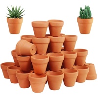 Grosir Pot Mini terakota Pot kaktus sukulen Pot bunga sukulen kecil untuk Desktop kantor digunakan