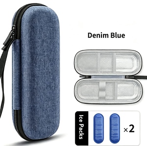 Portable EVA Hard Shell Insulin Cooler Case with <b>Ice</b> <b>Packs</b>, Travel Storage <b>Bag</b> for Insulin Pens and Cooling Accessories - Product Image 2