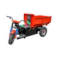 Mini-dumper électrique grande capacité, mini-dumper sur chenilles, tricycle électrique de transport à 3 roues