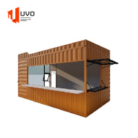 Café-restaurant conteneur modulaire préfabriqué de sortie d'usine 2 magasins de luxe maisons en conteneur pour magasin de café