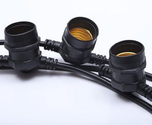 Giá tốt nhất connectable ngoài trời Festoon Cáp E27 Vòng hoa không thấm nước Đảng vườn chuỗi Patio đèn - Product Image 1