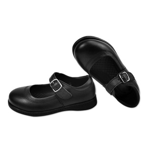 Zapatos Escolares para Adolescentes al por Mayor de Fábrica, Zapatos de Vestir Negros de Cuero Genuino de Alta Calidad para Niñas - Product Image 1