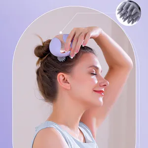 Pratique corps tête sommeil massage cuir chevelu dispositif de relaxation Avec 4 têtes en silicone