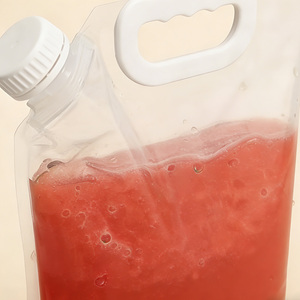 Bolsa ecológica transparente de 5 litros de PE, reutilizable, portátil, con boquilla, para jugo, bebidas, con sellado térmico. - Product Image 3