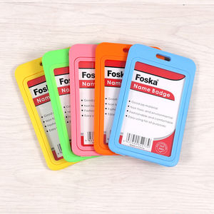 Porte-badge vertical en plastique Foska Office PP, porte-carte de visite, porte-carte d'identité pour les employés, le bureau, l'usine - Product Image 4