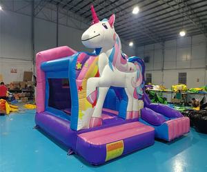 Sac emballé unisexe PVC noir imprimé Logo <span class=keywords><strong>cheval</strong></span> de mer drôle intérieur gonflable videur toboggan Combo unisexe château plein d'entrain maison de rebond - Product Image 5