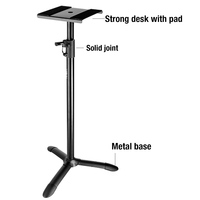 Support d'enceinte réglable robuste Yinyu SS049, capacité de charge de 20 kg, pour moniteurs de studio et systèmes de sonorisation avec base trépied