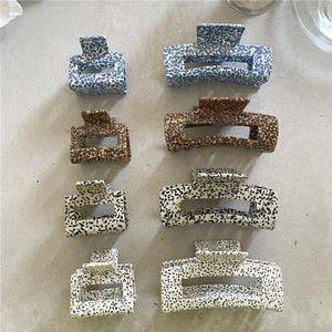 2 дюйма, элегантные большие 4 дюйма, зажимы для волос, аксессуары, маленькие 5 см, квадратные точки, ацетат целлюлозы, коготь для волос для девочек, женщин - Product Image 1