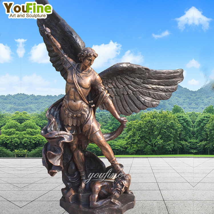 BLVEアウトドアラージメタル宗教的な天使は悪魔を殺すブロンズ