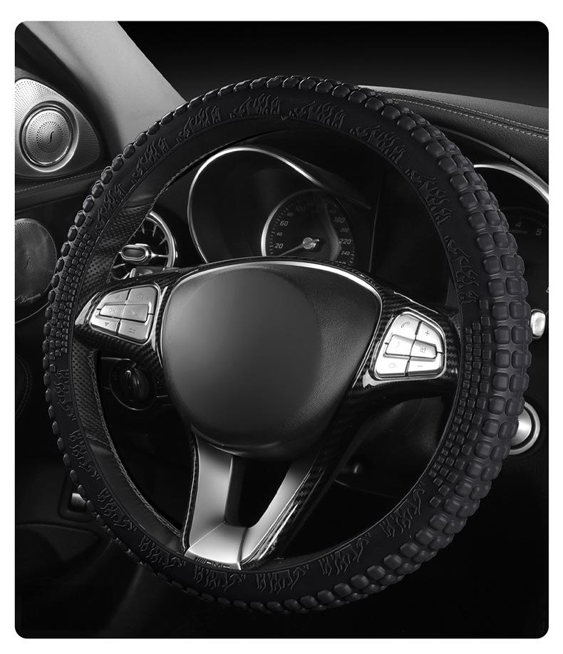 Corn Pattern Silicone Steering Wheel Cover - Non-slip Wear-resistant Universal Car Fit by Yanyi Yanr