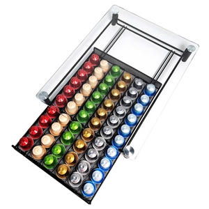 Kotak Penyimpanan Kapsul Nespresso Baru Kapasitas 60 dengan Tutup Kaca & Desain Laci untuk Mesin Kopi Rumah Seri Original - Product Image 6