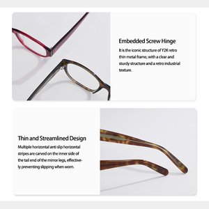 2026 Manufacturer Direct Sophisticated Optical <b>Frame</b> Acetate <b>Eyeglass</b> <b>Frames</b> Trendy Fashion For Women Men - Product Image 6