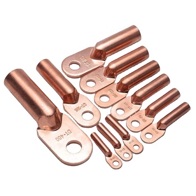 Cable Lug Crimp Terminal Tin Plated Copper 1000V Rated for Connecting Cable