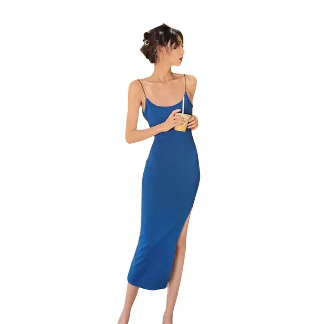 Benutzer definierte Herbst Kleidung Frauen Bodycon Freizeit kleid Baumwolle Slim Fit Sexy Elegante Maxi High-End Kleider für Frauen