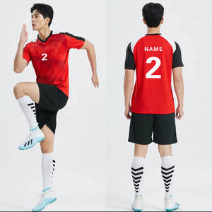 批发高品质泰国版家用足球球衣 # 10人制短袖透气足球球衣 - Product Image 1