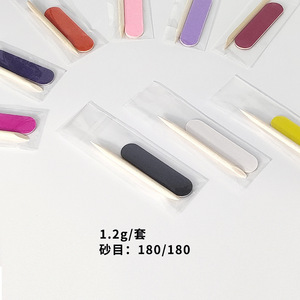ミニネイルファイルセット カラフルファイル 1800/180 使い捨て木製ウッドスティック ネイルステッカー貼り付け用ミニファイル 研磨ファイル - Product Image 6