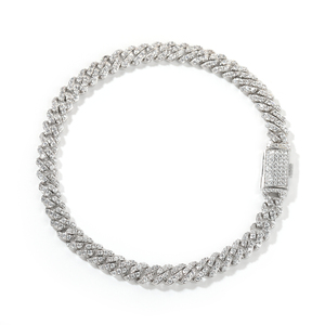 Collana e Bracciale Miami Cuban Link Placcati Oro 18K, Stile Sottile, 6MM, per Uomo e Donna, Gioielli che Superano il Test del Diamante - Product Image 5