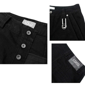Jeans Homme Coupe Droite Streetwear Personnalisé Vintage Décontracté Ample 100% Coton Pur Noir Tendance - Product Image 2