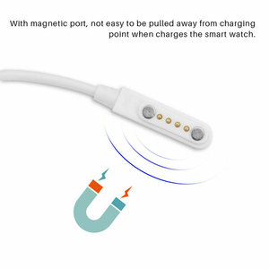 สายชาร์จแม่เหล็ก USB 2.0ตัวผู้ไปยัง4ขาสายชาร์จแม่เหล็ก Pogo สำหรับนาฬิกาอัจฉริยะ <span class=keywords><strong>GT88</strong></span> G3 KW18 GT68 KW88 - Product Image 5