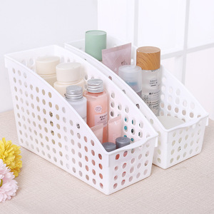 Desktop <b>Storage</b> Basket White Transparent Rectangle PP Organizer For Office Stationery <b>File</b> <b>Storage</b> <b>Box</b> 3014 - Product Image 3