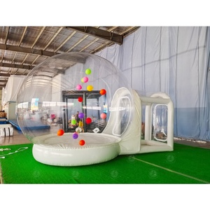 Casa Gonfiabile a Bolle con Trampolino e Cupola Trasparente in PVC con Ventilatore per Feste - Product Image 2