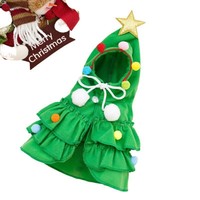 Catpapa en stock Vêtements pour animaux de compagnie Hiver Noël Vêtements décontractés pour chats et chiens Costume de fête Cape d'arbre