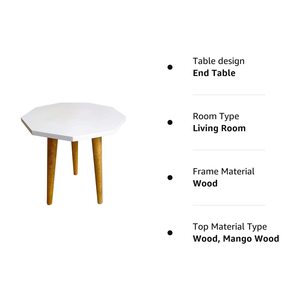 Wooden Small Coffee <b>Table</b> Removable <b>Legs</b> and <b>Folding</b> Top Home Decor Elegant Accent <b>Table</b> Contemporary Modern Design Low Space - Product Image 3