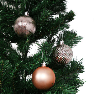 Decorazioni Natalizie Personalizzate in Plastica <span class=keywords><strong>Oro</strong></span> Rosa da 6cm, Ornamenti Moderni per <span class=keywords><strong>Albero</strong></span> di Natale - Product Image 3