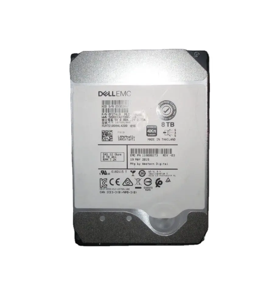005052461 Popular Price EMC 8TB 3.5" 7.2K 6G LFF SAS 128MB Cache Hard Drive HDD