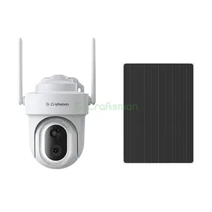 L1 GCraftsman Low-Power 5MP PIR WiFi Solar Battery PTZ Security Camera Outdoor Full Color Night Vision Wireless Surveillance