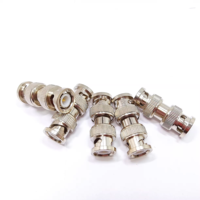 Connecteur BNC Q9, adaptateur droit BNC mâle vers BNC mâle, RF pour vidéo, CCTV, sécurité, laiton nickelé, cuivre