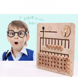 Personalizado Montessori niños de madera matemáticas aprendizaje reconocimiento Digital juego de mesa Ealry juguetes matemáticos educativos para niños niñas - Product Image 4