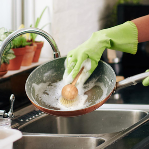 Bamboo Handle Dish Scrub <strong>Brushes</strong> with Stiff Bristles for Washing Kitchen <strong>Cast</strong> <strong>Iron</strong> Pan Pot - Product Image 6
