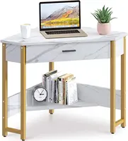Мраморный треугольный столик для спальни, компьютерный стол, большой ящик, полки для хранения, угловой туалетный столик для письма