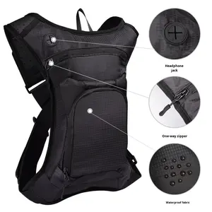 Sac à dos de cyclisme imperméable avec doublure en nylon, sac à fermeture éclair pour sports de plein air, moto, vélo, vélo à pédales - Product Image 2