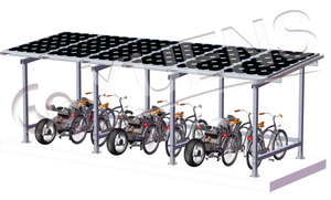 Yuens personnalisé pare-soleil étanche abri solaire pour vélos hangar à vélos rails support Structure - Product Image 6
