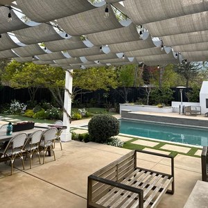 Red de sombrilla telescópica HDPE con accesorios de instalación Toldos Gazebo Sistema de polea deslizante <span class=keywords><strong>Terraza</strong></span> Wave Sun Shade Sail - Product Image 6