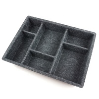 Boîtes de maquillage de papeterie bacs de rangement utilitaires porte-plateaux trieur organisateur de tiroir en feutre pour la maison