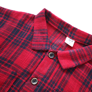 Abbigliamento Coordinato Mamma e Figlia Camicia a Quadri per Bambini Blusa in Cotone Vestiti Coordinati Mamma e Figlia Camicie Casual a Maniche Corte - Product Image 3