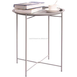 Schwarze Dekoration günstige runde Form Beistelltische für Wohnzimmer und Schlafzimmer moderner Beistelltisch für Metall-Kaffee-Tisch - Product Image 4