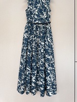 Robe longue 100 % coton, design mode été 2026, imprimés vintage peinture à l'encre, ceinture, poches, patchwork, robe maxi décontractée pour soirée